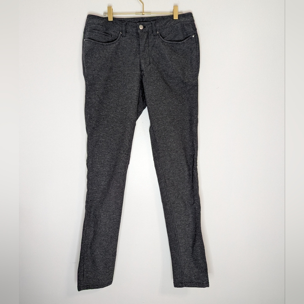 lululemon athletica Men's Size 32 Heathered Black Slim Tech Canvas ABC Pants